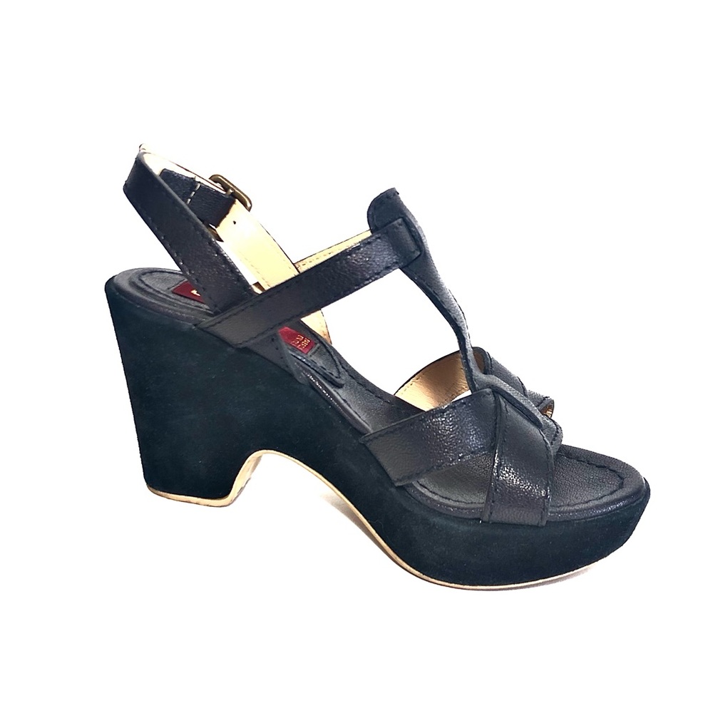 CAREL Paris Black Suede Platform Sandals - Picture 12 of 13